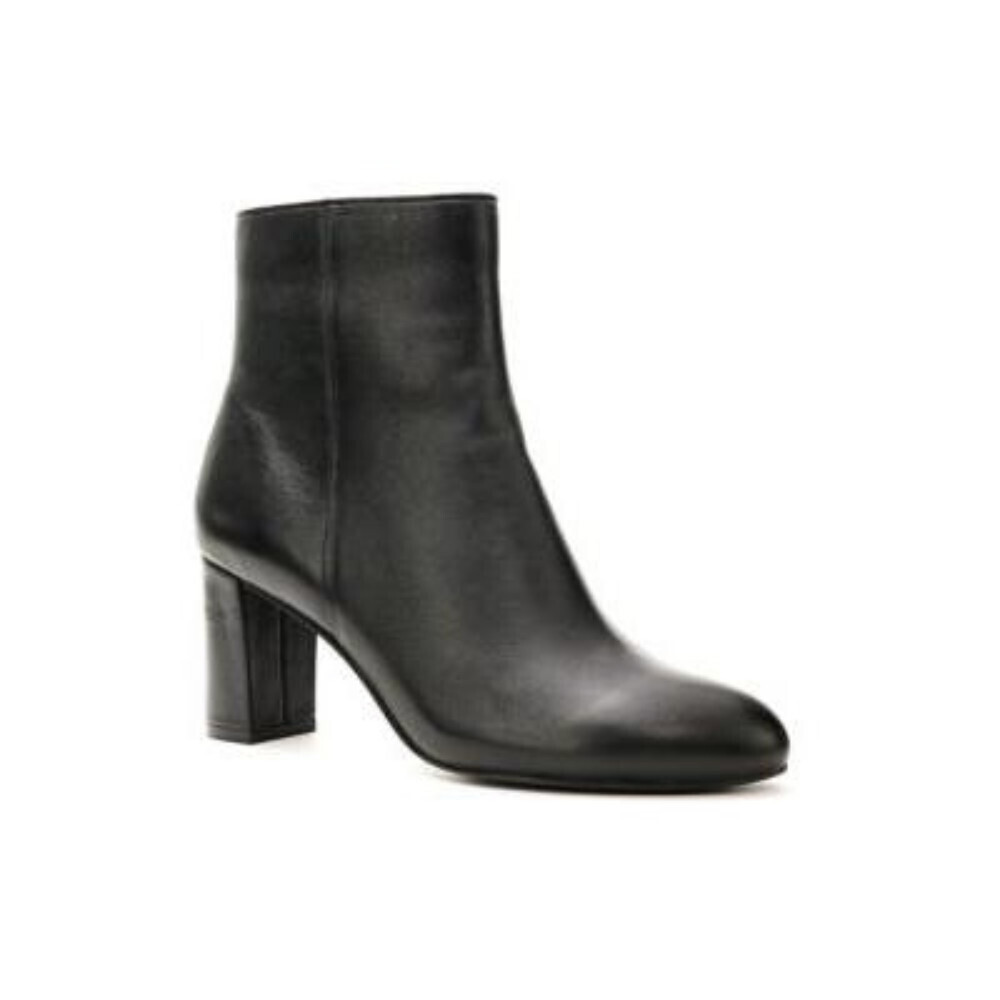 David Tate Alison Boot Women's US 12 Black Leather Almond Toe Block Heel JOBB171